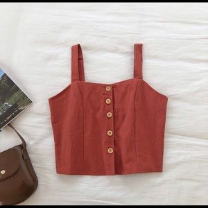 Button down crop top